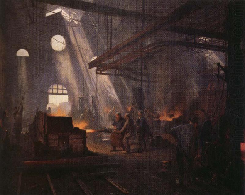 An Iron Forge, Fernand cormon